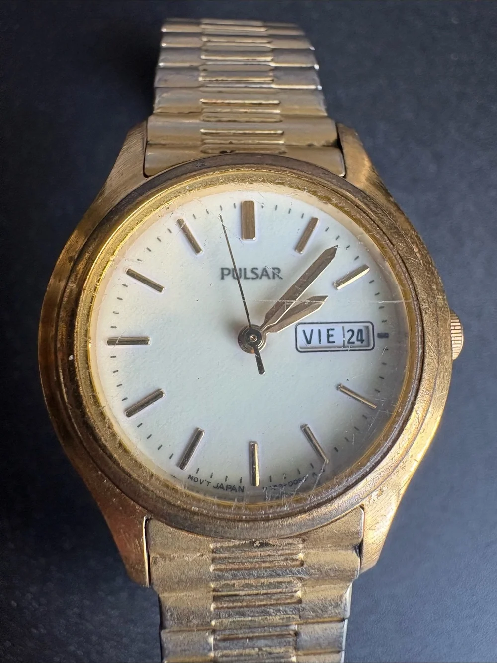 Pulsar women’s Gold Tone Watch with Cream Dial